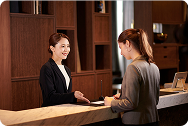 Reception desk interaction